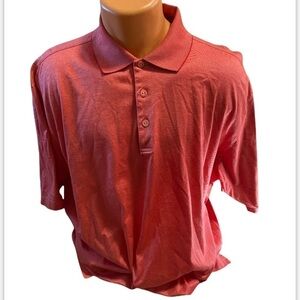 Bugatchi Uomo Red Striped 100% Egyptian Cotton Mens Short Sleeve Polo Shirt XL